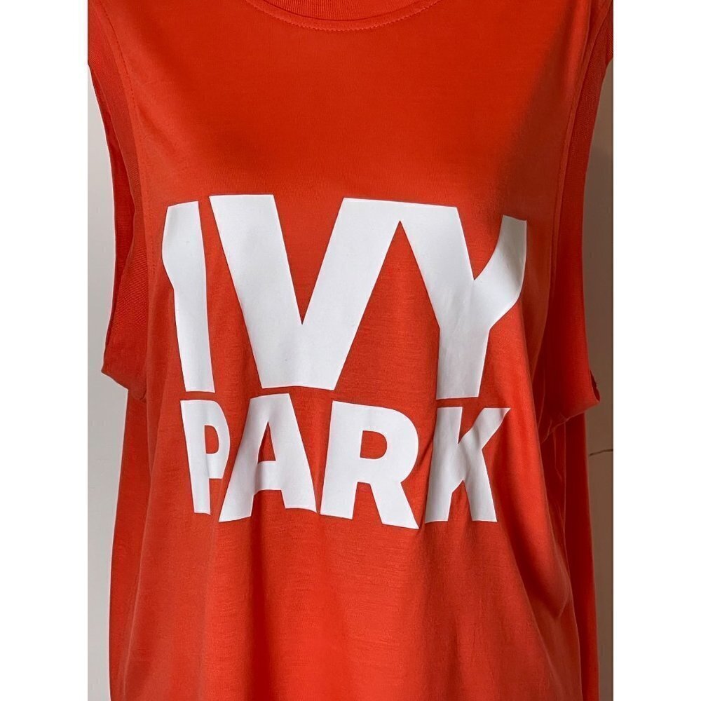 Ivy Park Orange And White Modal Crew Neck Sleeveless Tank Top‎ Size S - Picture 7 of 12
